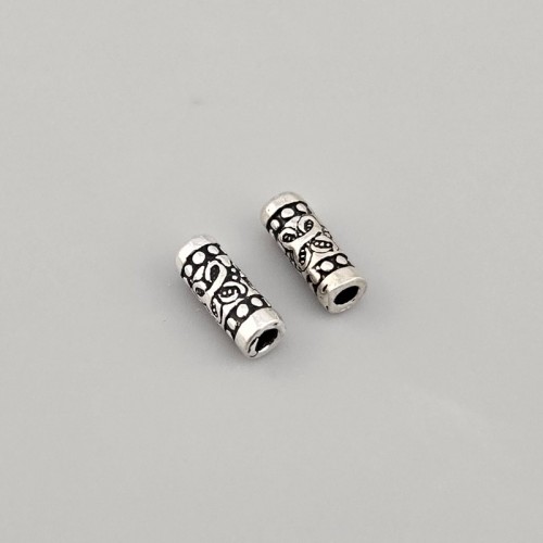 비즈팡 [SVP-07-32]순은펜던트 실버925 나비원통파이프 8x3mm (내경1.2mm) ,1개