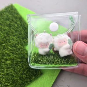 비즈팡 [TH-1-96]PVC 파우치 가챠파우치 꾸미기용 15x15cm (잘라쓰는 인조잔디)