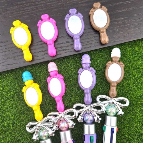 비즈팡 [BG-4-51]볼꾸파츠 아크릴 양면거울 통과형 19x41mm (내경2.5mm) 볼꾸파츠용 키링용 ,1개