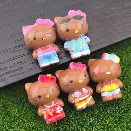 비즈팡 [BG-5-23]볼꾸파츠 아크릴 태닝고양이 19x27mm (내경2.7mm) 볼꾸비즈 키링용 ,1개
