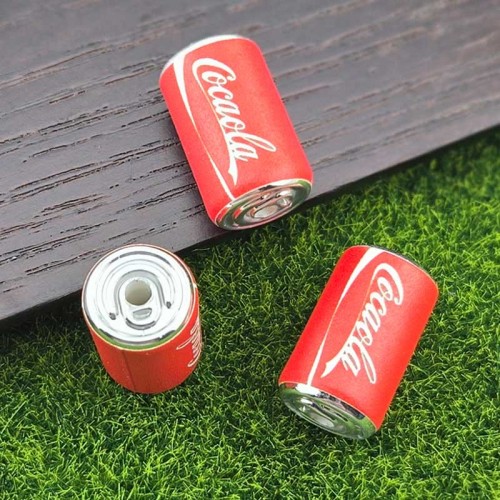 비즈팡 [BG-5-44]볼꾸파츠 아크릴 빨간캔음료수 통과형 12x20mm (내경2.8mm) 볼꾸비즈 키링용 ,1개