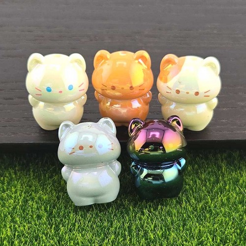 비즈팡 [BG-5-46]볼꾸파츠 아크릴 오로라통통고양이 17x23mm (내경2.2mm) 볼꾸비즈 키링용 ,1개