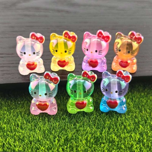 비즈팡 [BG-5-48]볼꾸파츠 아크릴  오로라야광고양이 15x21mm (내경2.2mm) 볼꾸비즈 키링용 ,1개