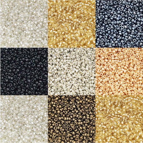 비즈팡 [B15-00]미유키비즈 시드비즈 1.5mm 극소비즈 모음 (대량) ,1팩(500g)