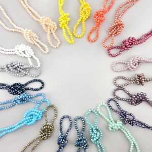 비즈팡 [CR-26-00]크리스탈론델컷 2mm(3.2x2.5mm) 단색유광펄 21color ,1줄(약160개)