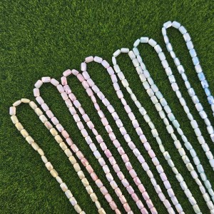 비즈팡 [J5-201-07]크리스탈납작직사각컷 4x7mm 펄 7color ,1줄(60개)