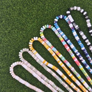 비즈팡 [J5-201-08]크리스탈타이어론델 6x3mm 펄컬러믹스 6color ,1줄(110개)