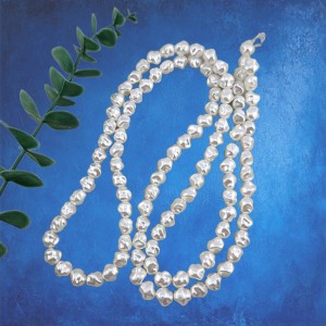 비즈팡 [BP-1-18]아크릴진주바로크 돌맹이진주 9x8mm 화이트 (모조담수진주) ,10개