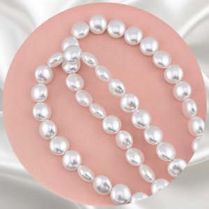 비즈팡 [BP-2-04]아크릴진주바로크 통통바둑알진주 12mm 화이트 (모조담수진주) ,1개