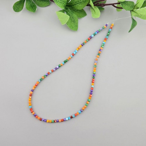 비즈팡 [JG-12-03]자개라운드 3mm 민물패 컬러멀티 ,1줄(약120개미만)