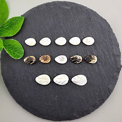 비즈팡 [JG-03-00]자개나뭇잎 소/중 바다패 화이트 블랙 3종 모음 ,1개