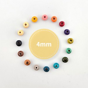 비즈팡 [DW-03-04]우드비즈 라운드 우드볼 나무구슬 4mm 내경1.5mm 단색컬러 (대량) ,1팩(약1000개)