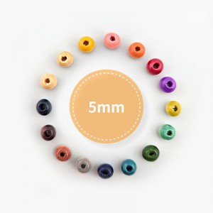비즈팡 [DW-03-05]우드비즈 라운드 우드볼 나무구슬 5mm 내경1.5mm 단색컬러 (대량) ,1팩(약1000개)