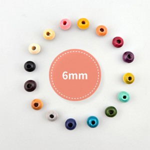 비즈팡 [DW-03-06]우드비즈 라운드 우드볼 나무구슬 6mm 내경2mm 단색컬러 (대량) ,1팩(약1000개)