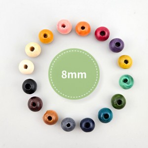 비즈팡 [DW-03-08]우드비즈 라운드 우드볼 나무구슬 8mm 내경2mm 단색컬러 (대량) ,1팩(약1000개)