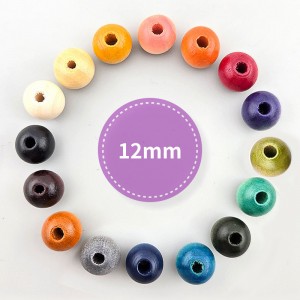 비즈팡 [DW-03-12]우드비즈 라운드 우드볼 나무구슬 12mm 내경3mm 단색컬러 (대량) ,1팩(약1000개)