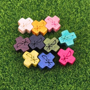 비즈팡 [DW-7-04]카톨릭묵주만들기 우드십자가 자작나무 XP십자가 정십자가 12mm  멀티 ,1개