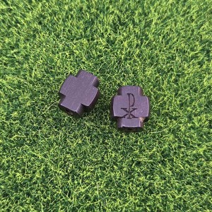 비즈팡 [DW-7-06]카톨릭묵주만들기 우드십자가 벽조목 XP 직사각십자가 10x11mm ,1개