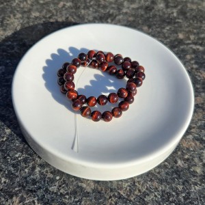 비즈팡 [J2-200-B]원석라운드 4/6/8/10mm 컬러호안석A급 적호안석(홍호안석) ,반줄