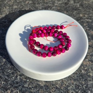 비즈팡 [J2-200-D]원석라운드 4/6/8/10mm 컬러호안석A급 루비호안석 ,반줄