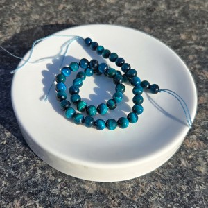 비즈팡 [J2-200-G]원석라운드 4/6/8/10mm 컬러호안석A급 블루호안석 ,반줄