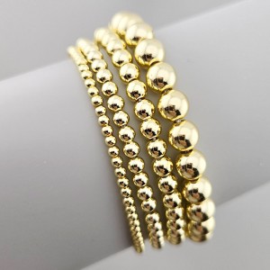 비즈팡 [J2-501-02]원석라운드 2/3/4/6mm 헤머타이트 금도금 골드 ,반줄