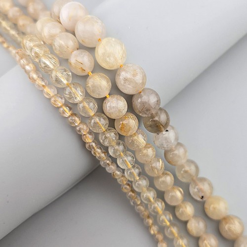 비즈팡 [J1-202-16]원석라운드 6mm 천연석 금침수정B급 ,반줄