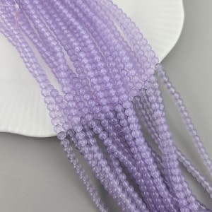 비즈팡 [J10-3-07]원석라운드 3mm 합성석 바이올렛(2) ,1줄(180개)