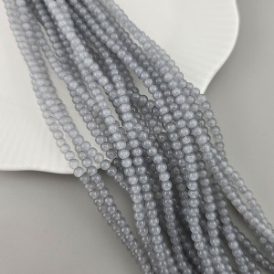 비즈팡 [J10-3-18]원석라운드 3mm 합성석 그레이(9) ,1줄(180개)