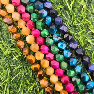 비즈팡 [J2-201-01]원석삼각컷팅 6mm 8mm 10mm 컬러호안석A급  ,반줄