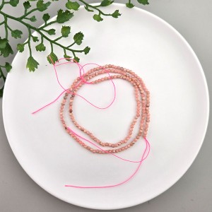 비즈팡 [J1-803-02]원석축구볼컷 2mm 천연석 로도크로사이트컷 ,반줄