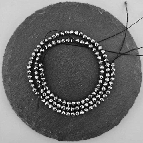 비즈팡 [J2-312-03]원석축구볼컷 3mm 테라헤르츠 순도99.9% (건강팔찌용) ,반줄