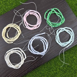 비즈팡 [J6-901-00]원석축구볼 3mm 합성 지르코니아 6color ,1줄(120개미만)