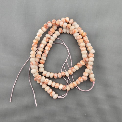 비즈팡 [J1-302-02]원석 옥론델 커팅 4mm 크레이지마노착색 ,반줄(약17cm)