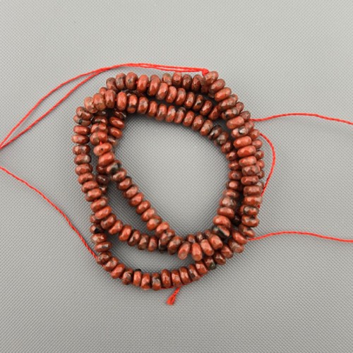 비즈팡 [J1-302-06]원석 옥론델 커팅 4mm 천연석 홍석 ,반줄(약17cm)