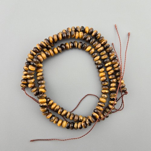 비즈팡 [J1-302-07]원석 옥론델 커팅 4mm 천연석 호안석 ,반줄(약17cm)