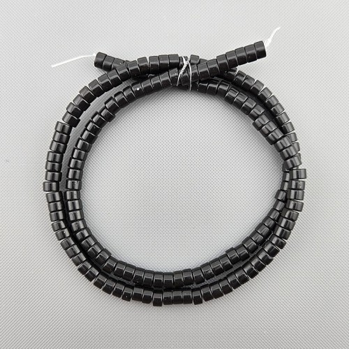 비즈팡 [J1-305-12]원석 원통 막대 4x2.5mm 오닉스 ,반줄(약18cm)