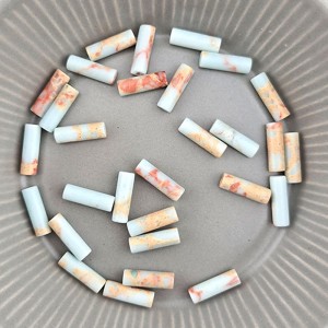 비즈팡 [J6-301-05]원석 원통막대 4x13mm 임페리얼재스퍼 ,반줄(약18cm)