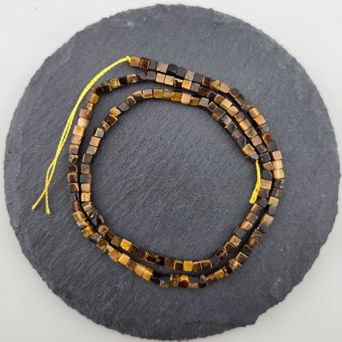 비즈팡 [J6-302-08]원석 큐브사각 2.5mm 호안석 ,반줄(약18cm)