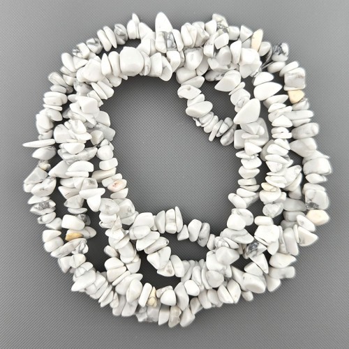 비즈팡 [J1-41-04]원석 칩스 대 합성석 백송석 ,1줄(약80cm)