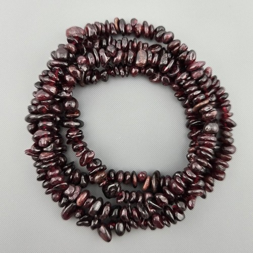 비즈팡 [J1-41-24]원석 칩스 대 천연석 가넷  ,1줄(약80cm)