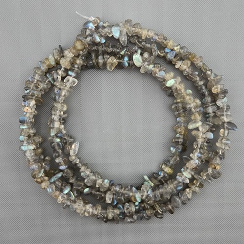 비즈팡 [J1-42-18]원석 칩스 소 천연석 래브라도라이트 ,1줄(약80cm)