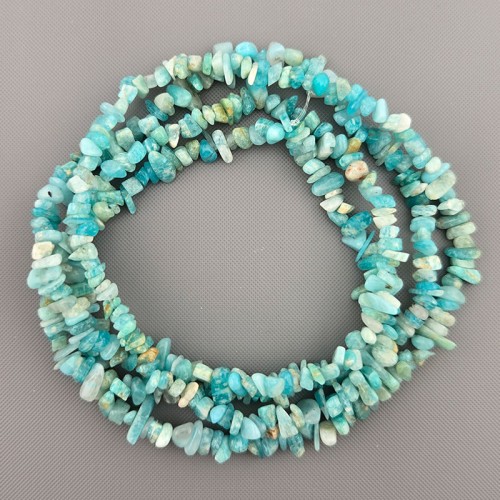 비즈팡 [J1-42-19]원석 칩스 소 천연석 아마조나이트A급 ,1줄(약80cm)