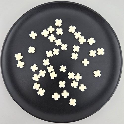 비즈팡 [J3-4-11]원석십자가 8mm 합성송석십자가 아이보리 (묵주팔찌용) ,1개