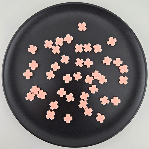 비즈팡 [J3-4-12]원석십자가 8mm 합성송석십자가 피치 (묵주팔찌용) ,1개