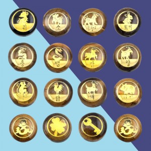 비즈팡 [J1-622-02]원석옴자 10mm 십이간지 십이지간 12가지동물 한자 호안석 금박 13종 ,1개