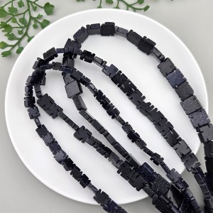 비즈팡 [J1-68-13]원석만자통과형 6mm 8mm 10mm 불교만자 (청사금석) 염주팔찌만들기