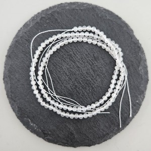 비즈팡 [CT-03-02]캣츠아이축구볼컷 3mm 세라믹 화이트 ,1줄(120개)