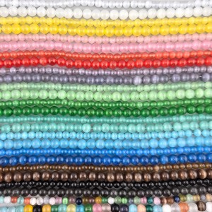 비즈팡 [J10-4-00P]캣츠아이라운드 6mm  8mm 13color ,1줄