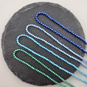비즈팡 [J2-901-02]원석축구볼컷 2mm 큐빅지르코니아 4color ,반줄